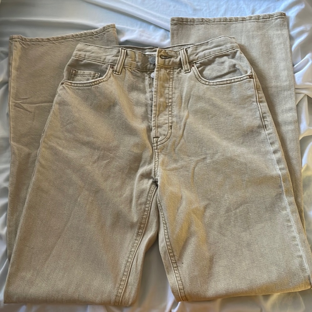 Pacsun Bootcut/Wide leg High Rise Beige Jeans